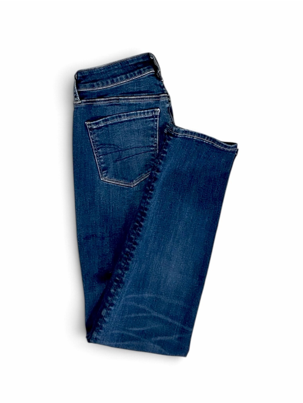 4/Regular American Eagle Stretch Skinny Blue Jeans